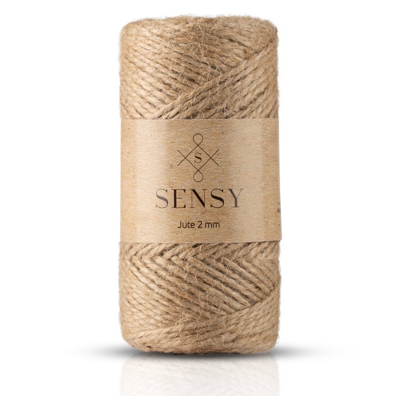 Sensy Premium Natural Jute Garn Best Arts Crafts Gavegarn Julegarn Holdbar pakkesnor (328 fod)