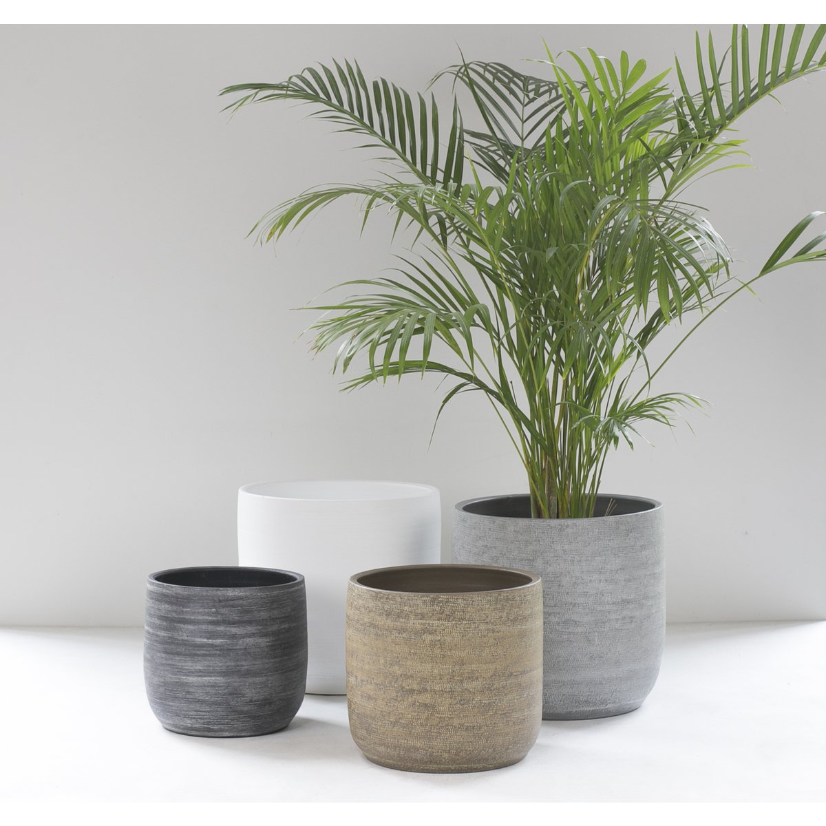 Magna pot relief jute white