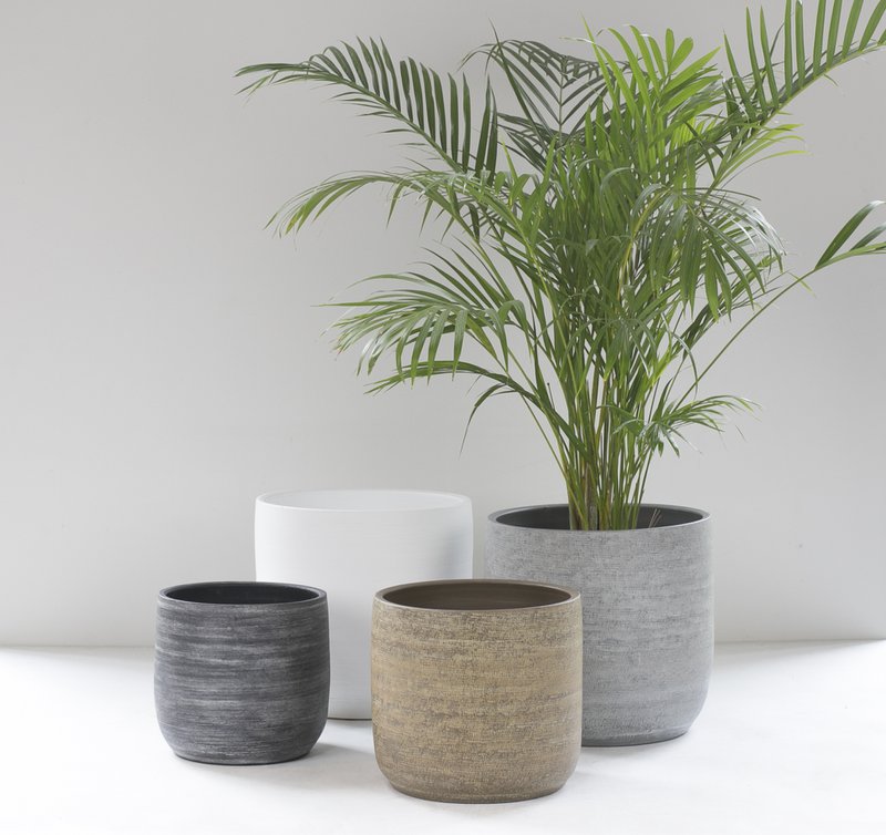 Magna pot relief jute white