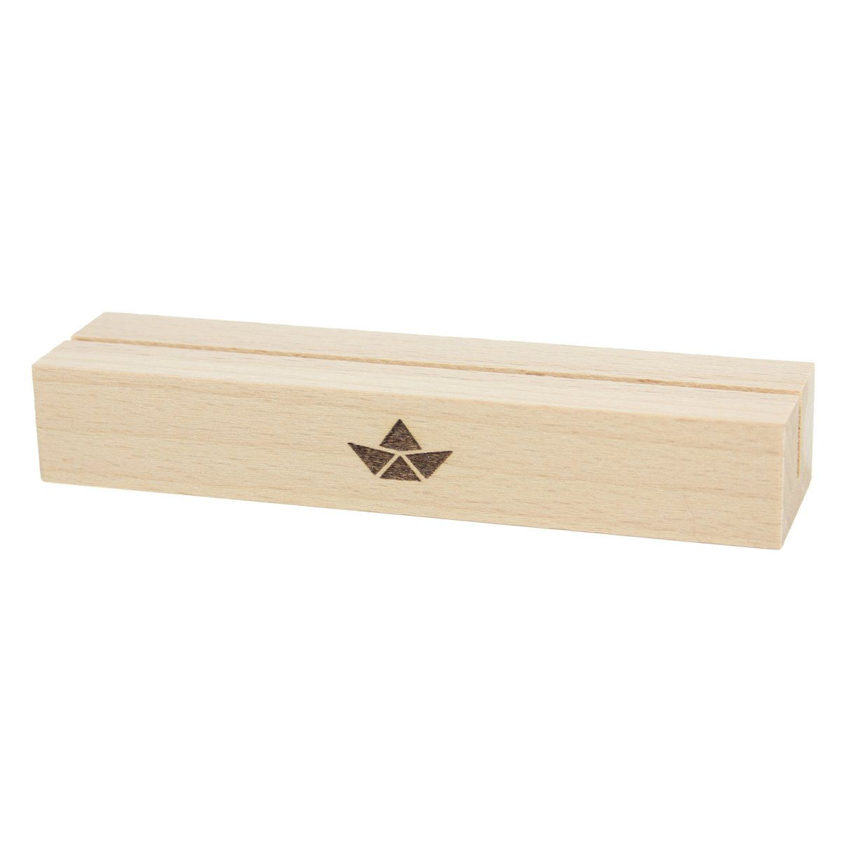 Portatarjetas barcos de papel hechos de madera de haya sostenible - tarjetero con grabado de barco - accesorio marítimo para el hogar