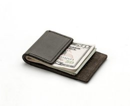 Pinza para billetes de piel con tarjetero integrado