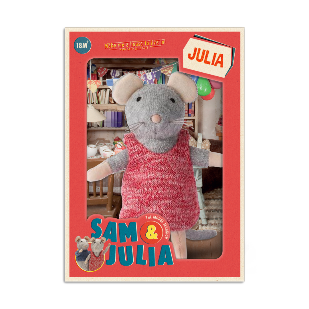 Cuddly toy Mouse Julia (12cm) - The Mouse House