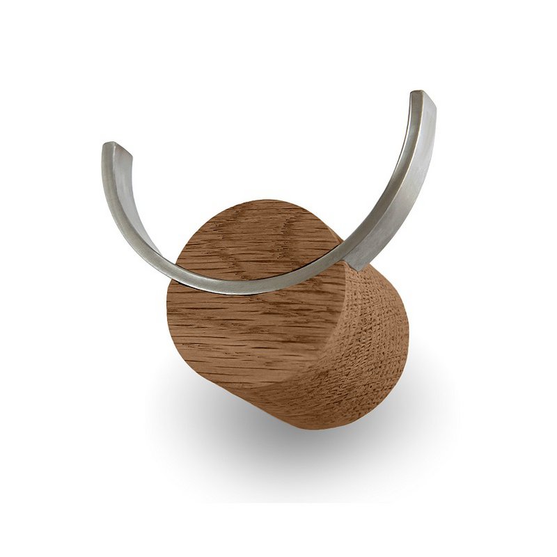 Wall hook DEER, walnut, steel