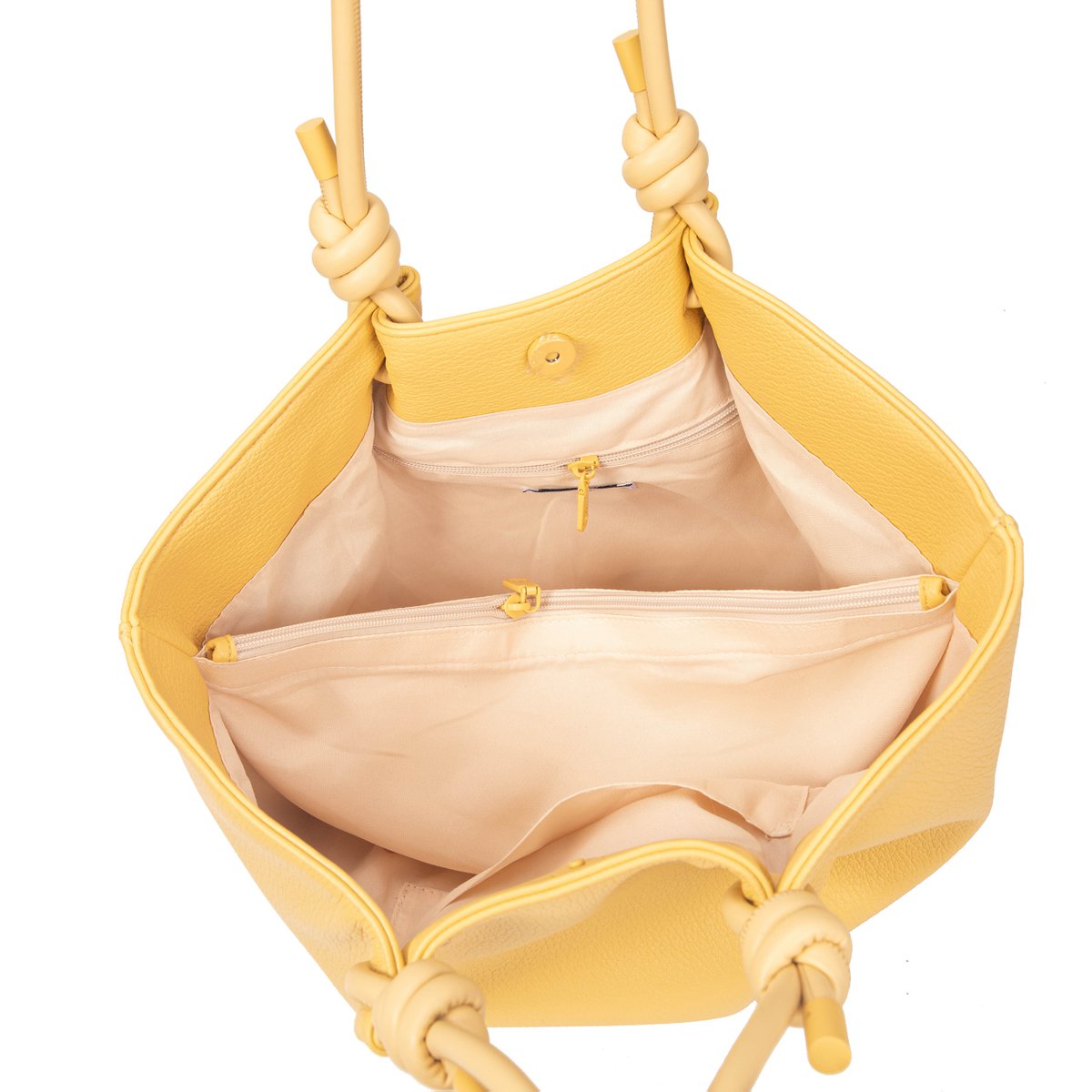 Borsa a tracolla Hestre in pelle vegana gialla