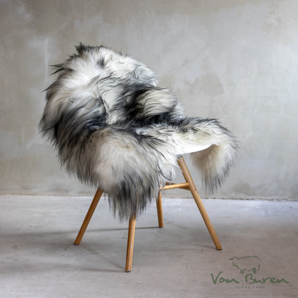 Peau de mouton islandaise - Gris naturel - Approx. 110 x 70 cm