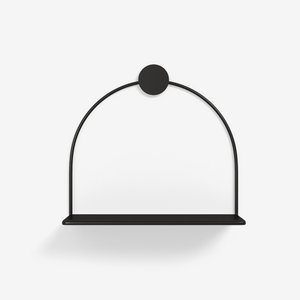Prato Wall Shelf – Black Metal