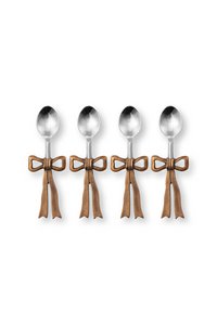 Set/4 Tea Spoons Metal Gold 14cm