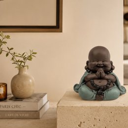 Statue Mini Bouddha Rieur Porte Bonheur – Décoration Zen et Feng Shui – Pour Créer une Ambiance Relaxante et Spirituelle – Idée Cadeau Originale