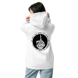 eat sleep Repeat Felpa con cappuccio raglan organica unisex