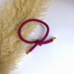 Bracciale Nodo Dorato Bordeaux