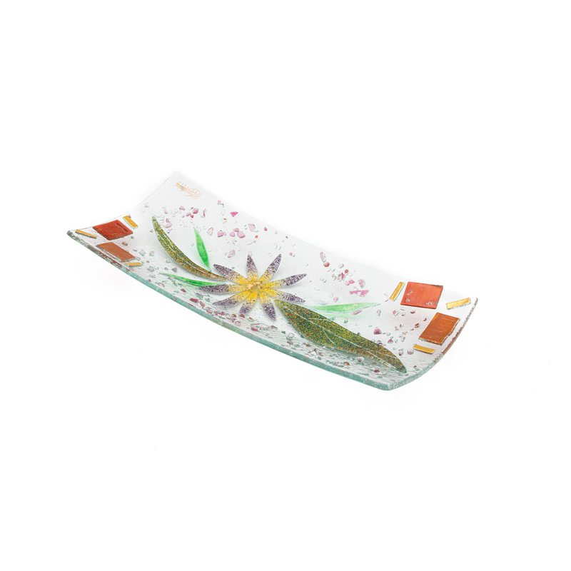 Frasco de empatata en vidrio Murano, favorita de la idea de regalo, decoración de oro floral