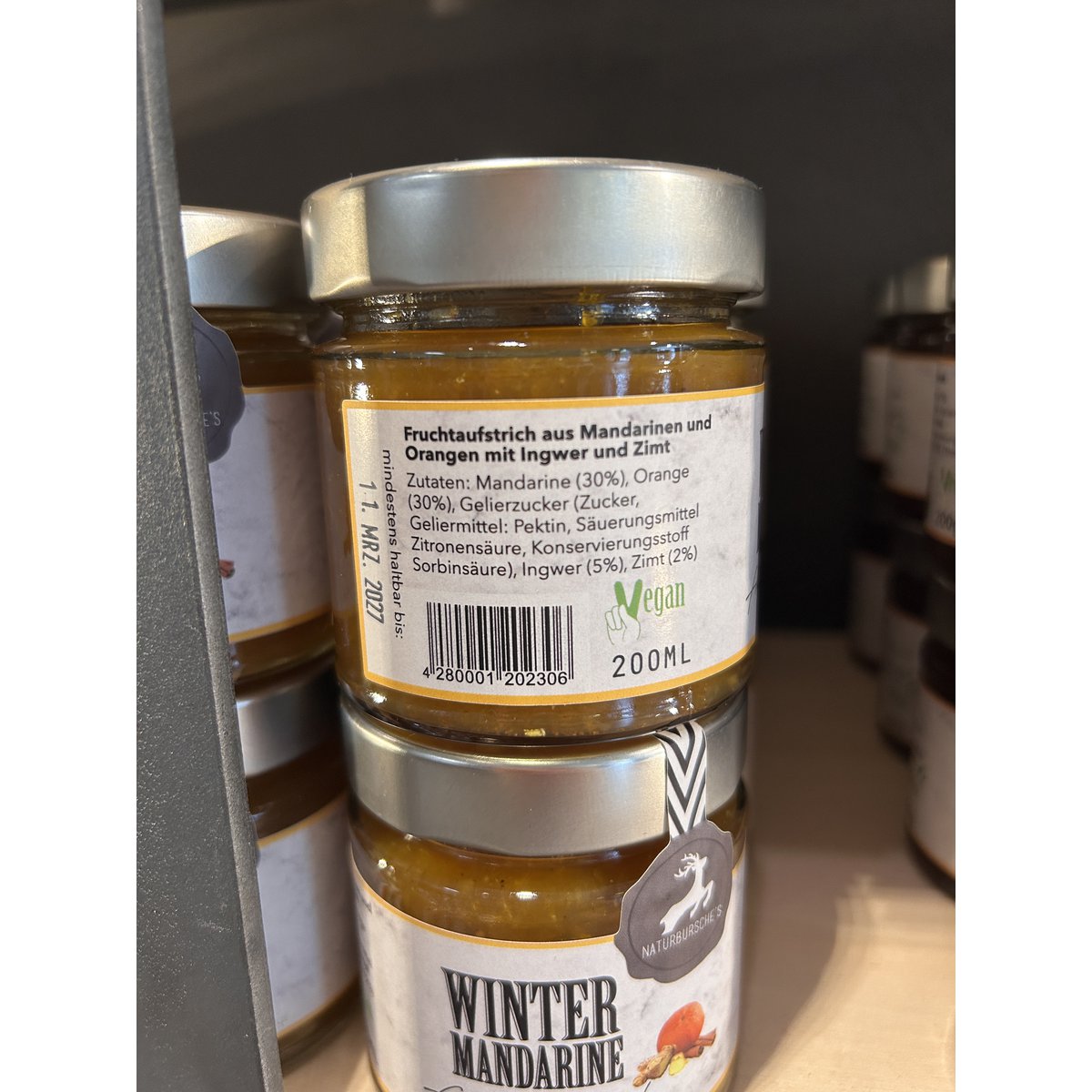 Naturbursche Winter-Mandarine Fruchtaufstrich