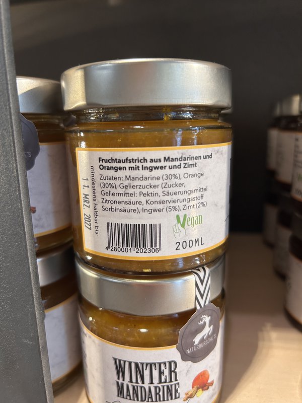 Natural boy winter mandarin fruit spread