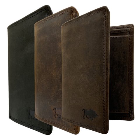 Portemonnee Heren - Portefeuille Heren - Arrigo Portemonnee - Billfold model in 3 Kleuren Buffelleer