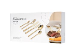 Besteckset Amor - 6 Personen / Gold 18,0 Edelstahl