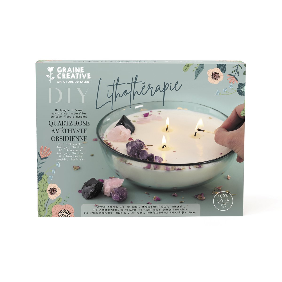 DIY LITHOTHERAPY CANDLE SET