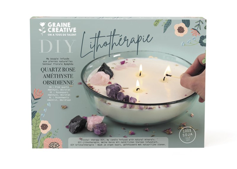DIY LITHOTHERAPY CANDLE SET