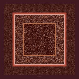 Animal Print - Brown-Brick - 90*90 cm - 100% Silke Twill