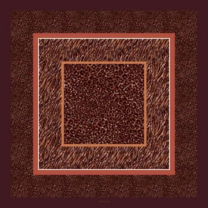 Dierenprint - Bruin-Baksteen - 90*90 cm - 100% Zijde Twill