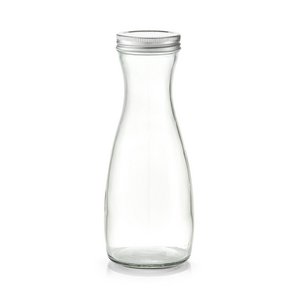 Glaskaraffe m. Metalldeckel, 950 ml