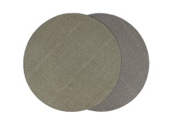 Juego de 6 manteles individuales redondos en polipiel gris verde