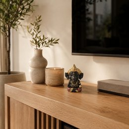 Statuette Ganesh 3 - Glücksbringer - Zen und Feng Shui Dekoration - Um eine entspannende und spirituelle Atmosphäre zu schaffen - Geschenkidee