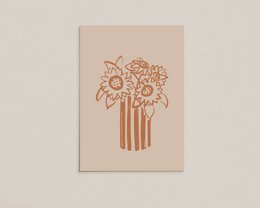 Ansichtkaart / Zonnebloemvaas