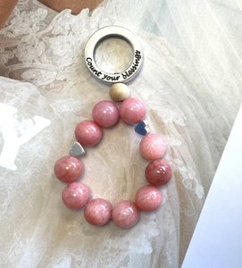 Sleutelhanger beschermsteen Rhodochrosiet / liefde