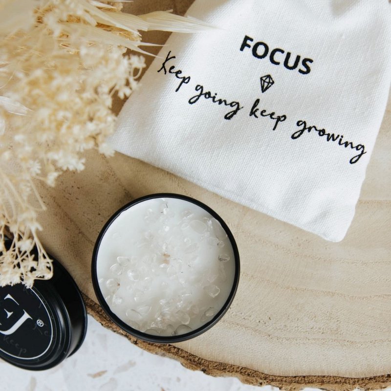 Kerze mit Zitat in einer Dose – „Keep getting keep grow“ (kleine Größe)
