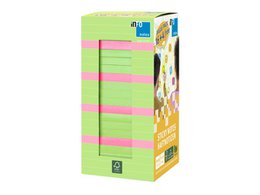Info Notes 75x75mm voordeelpak 20x 80 briljant groen 4x 80 briljant roze 16+4 Gratis