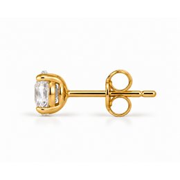 New Bling 9NBG-0005 – 14-karatowe złote kolczyki damskie – Kolczyki sztyfty z cyrkoniami 4 mm – Prezent
