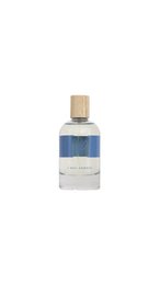 Amber water (eau de toilette) is a perfume with a warm, woody scent. The bottle has a simple, minimalist design with a blue and white color scheme.