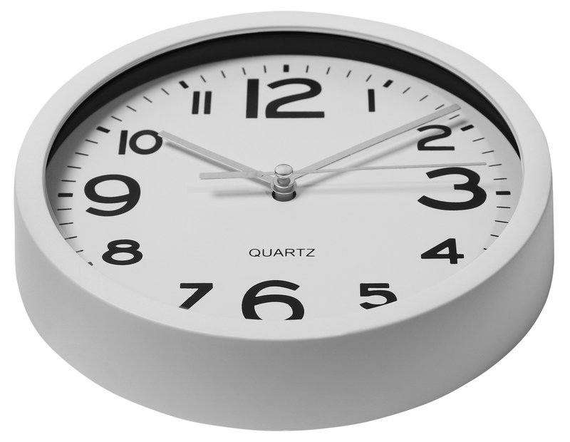 Wanduhr - Ø 17,7 cm, weiß