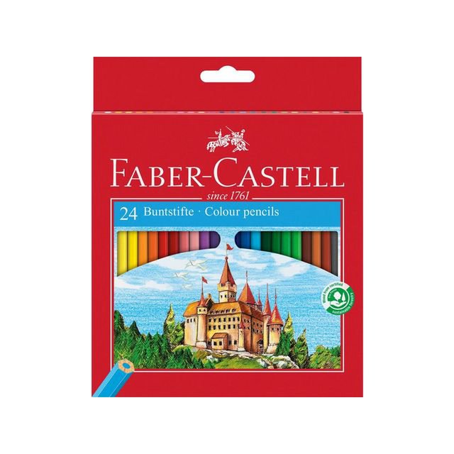 Colored pencils FC hexagonal in cardboard case of 24 pcs.