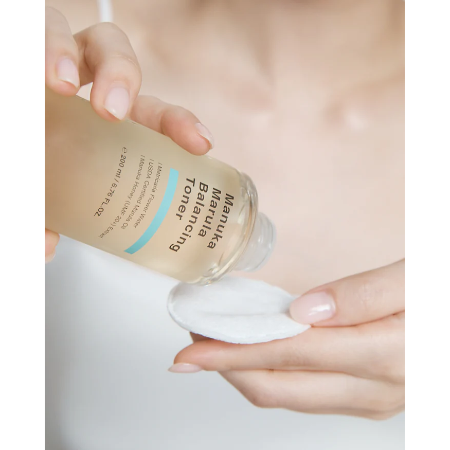ECOLLINE Clean Beauty Dermocosmetische Balancing Toner | Barrièreherstel en microbioomondersteuning met Manuka Honing + & Marula Olie | KOREAANSE Huidverzorging