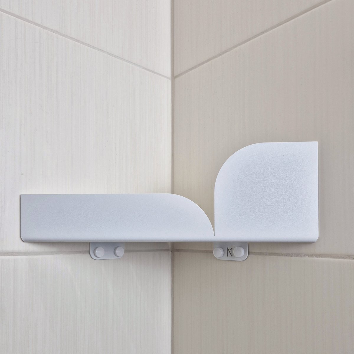Shower corner shelf BAUHAUS, white, beige, grey, black