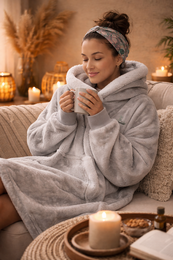 Spa & welzijn poncho – ultrazacht – warmte en comfort – ideale ontspanning – universele maat