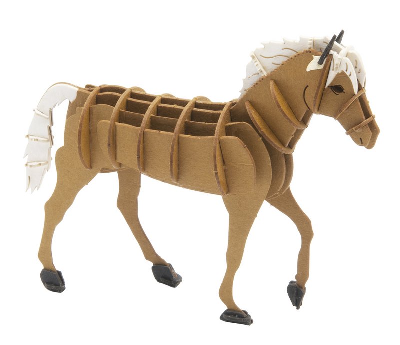 3D Papir Model - Haflinger Hest