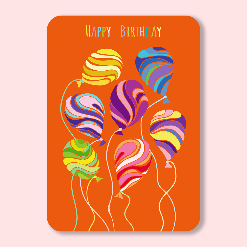 Birthday Baloons Postcard