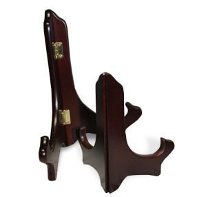 Plate stand wood brown