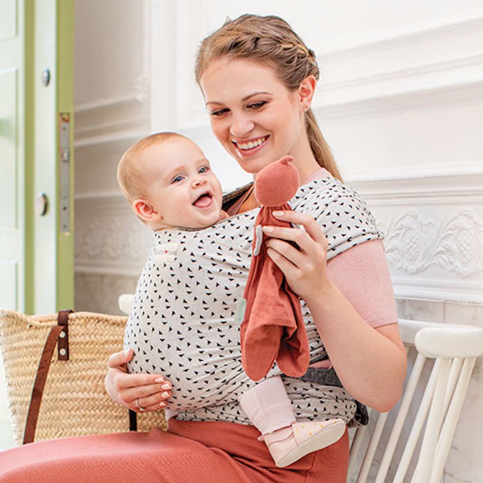 Trageband Baby bis 15 kg 0-3 Jahre elastische Bio-Baumwolle 100 % Tricot Slen Organic
