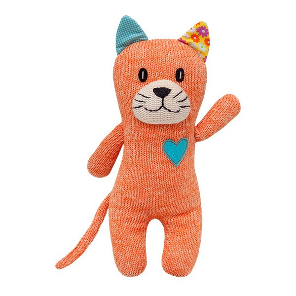 Peluche gato midi punto naranja