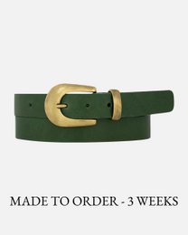 MADE TO ORDER Annie | Classic Belt with Statement Gold Buckle