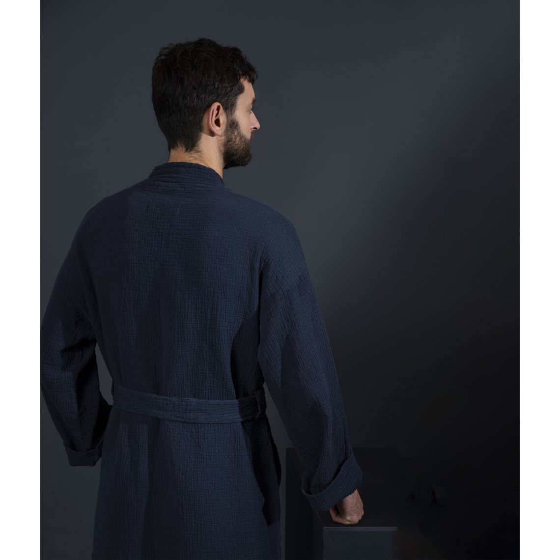 Men's bathrobe Orion Solid Anthracite