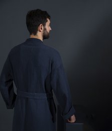 Men's bathrobe Orion Solid Anthracite