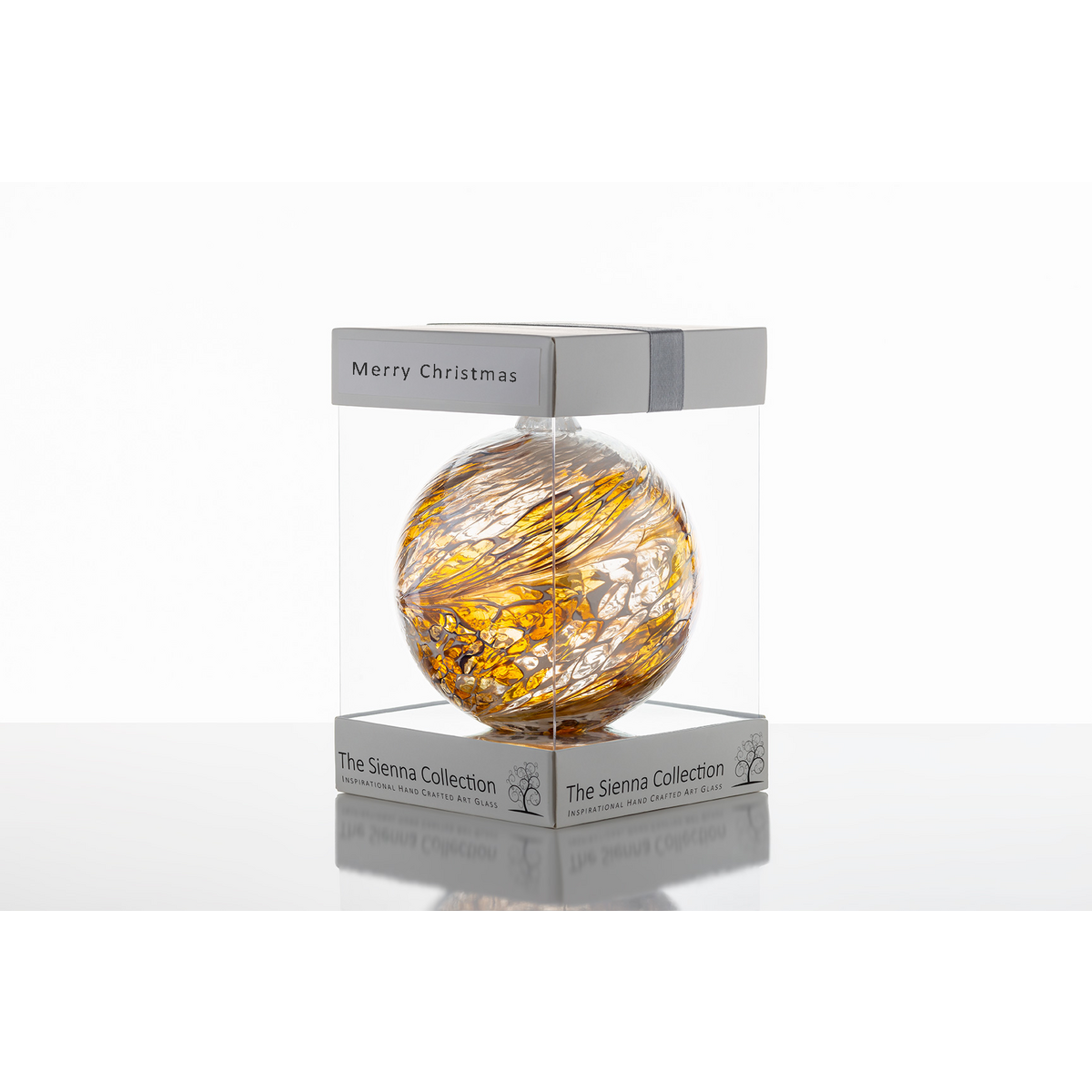 10cm Freundschaftskugel - Weihnachtskugel - Pastellgold