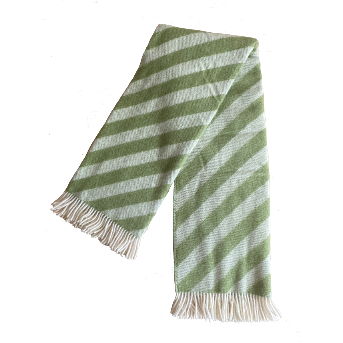 Filip Wool Green Soft Lightweight Pure Norwegian Wool Blanket