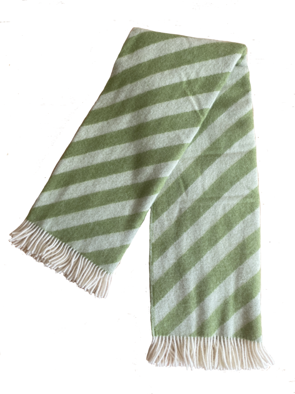 Filip Wool Green Soft Lightweight Pure Norwegian Wool Blanket