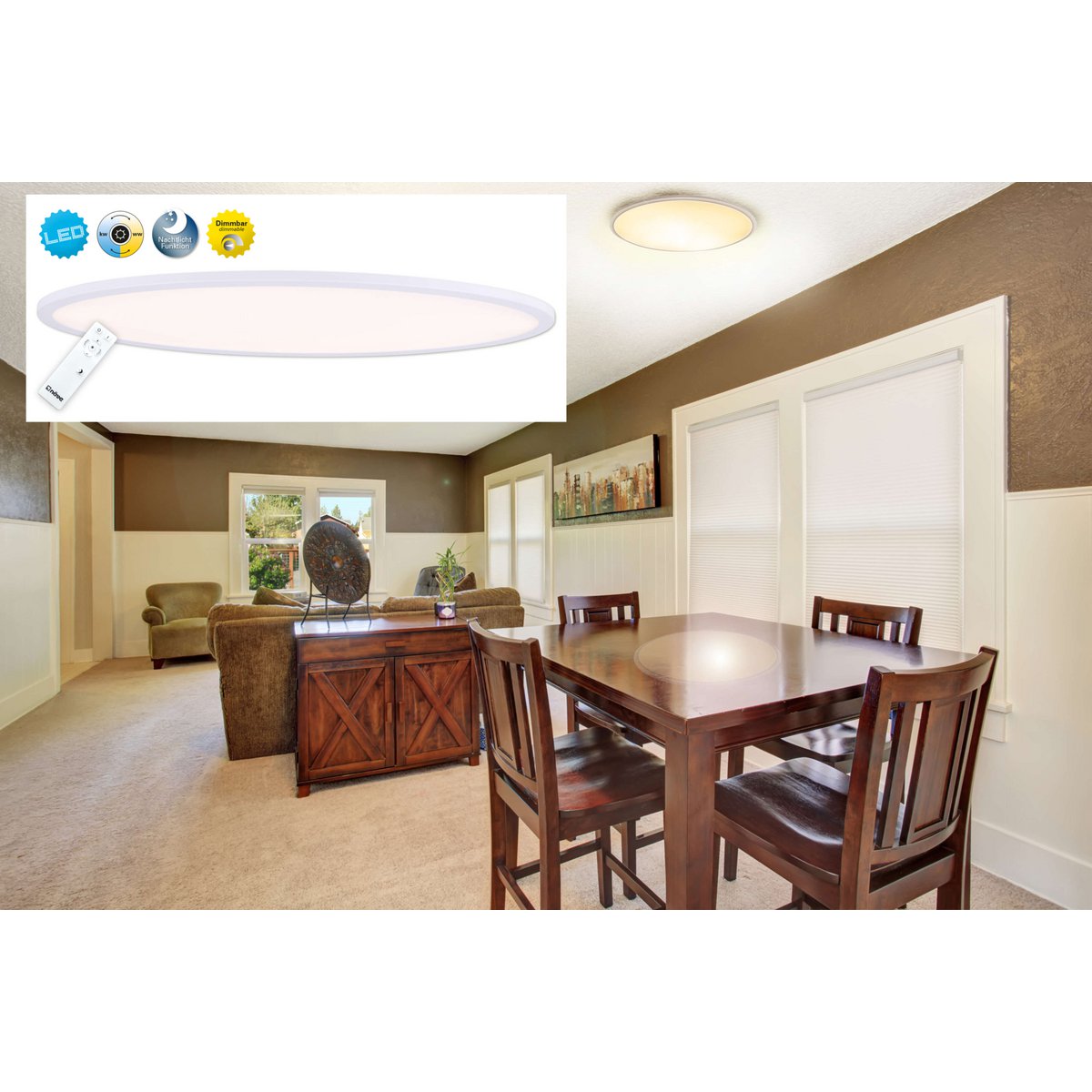LED loftslampe "Sorrent" Oval 60x30cm