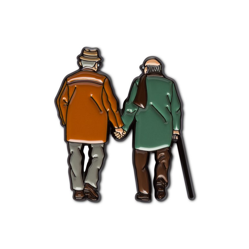 Emaille Pin "Zij aan Zij: Opa's"